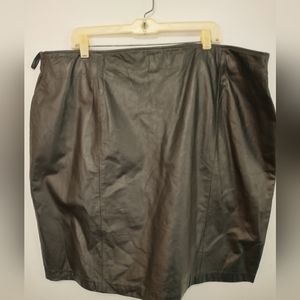 Plus Women's Leather Mini Skirt Size 24W